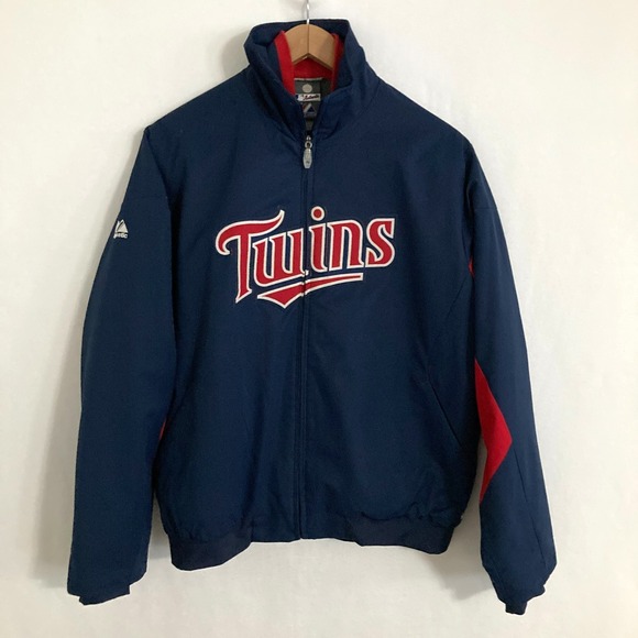 Majestic Authentic Minnesota Twins Therma Base Baseball Jacket Mens M Full Zip - Picture 1 of 9